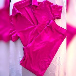 Two-Piece Crop Top and Biker Shorts Set